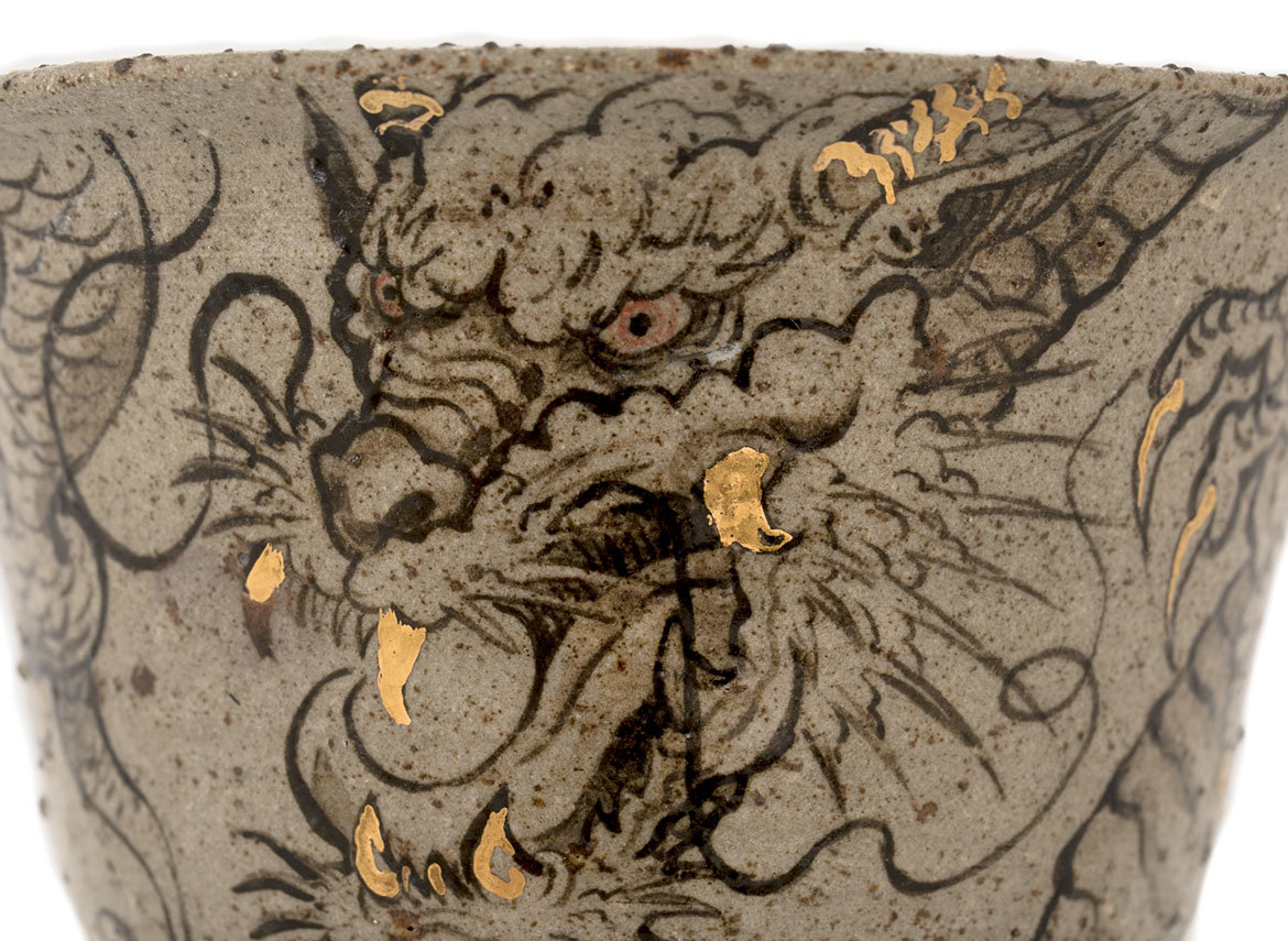 Пиала ручная работа Мойчай # 42046, Художественный образ "Дракон", керамика/ручная роспись, 169 мл.