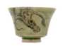 Пиала ручная работа Мойчай # 42051, Художественный образ "Гигантский кальмар", керамика/ручная роспись, 90 мл.