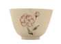 Cup handmade Moychay # 42066, Artistic image 'Hibiscus', ceramic/hand painting, 70 ml.