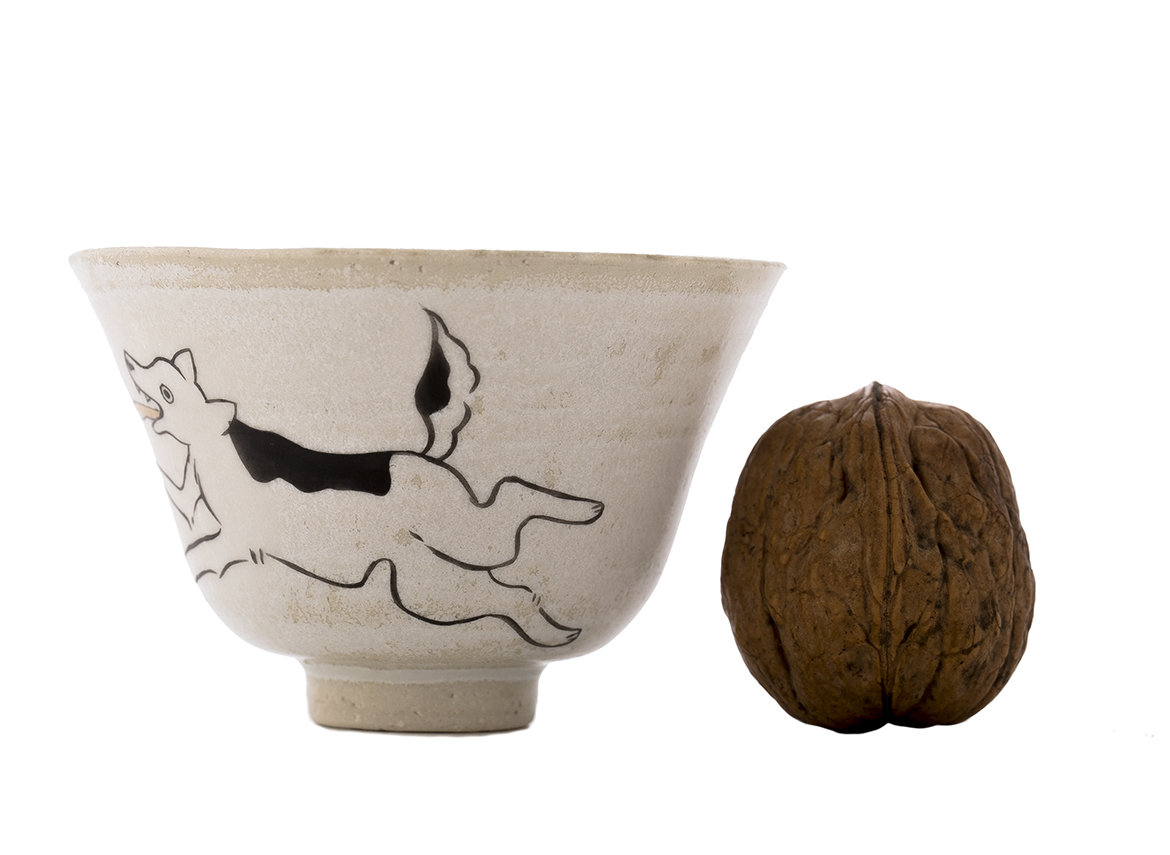 Cup handmade Moychay # 42313, 'Dog', ceramic/hand painting, 60 ml.