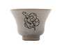 Cup handmade Moychay # 42314, Artistic image 'Predatory print', ceramic/hand painting, 48 ml.