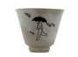 Cup handmade Moychay # 42315, Artistic image 'Meteor shower', ceramic/hand painting, 45 ml.