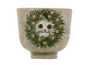 Cup handmade Moychay # 42323, Artistic image 'New Year's Cat', ceramic/hand painting, 36 ml.