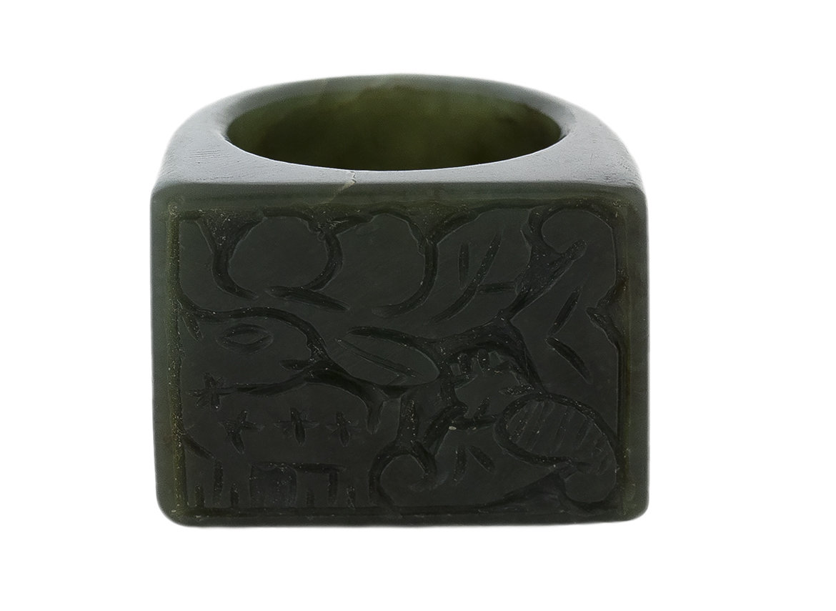  Jade ring # 42399, hotan jade