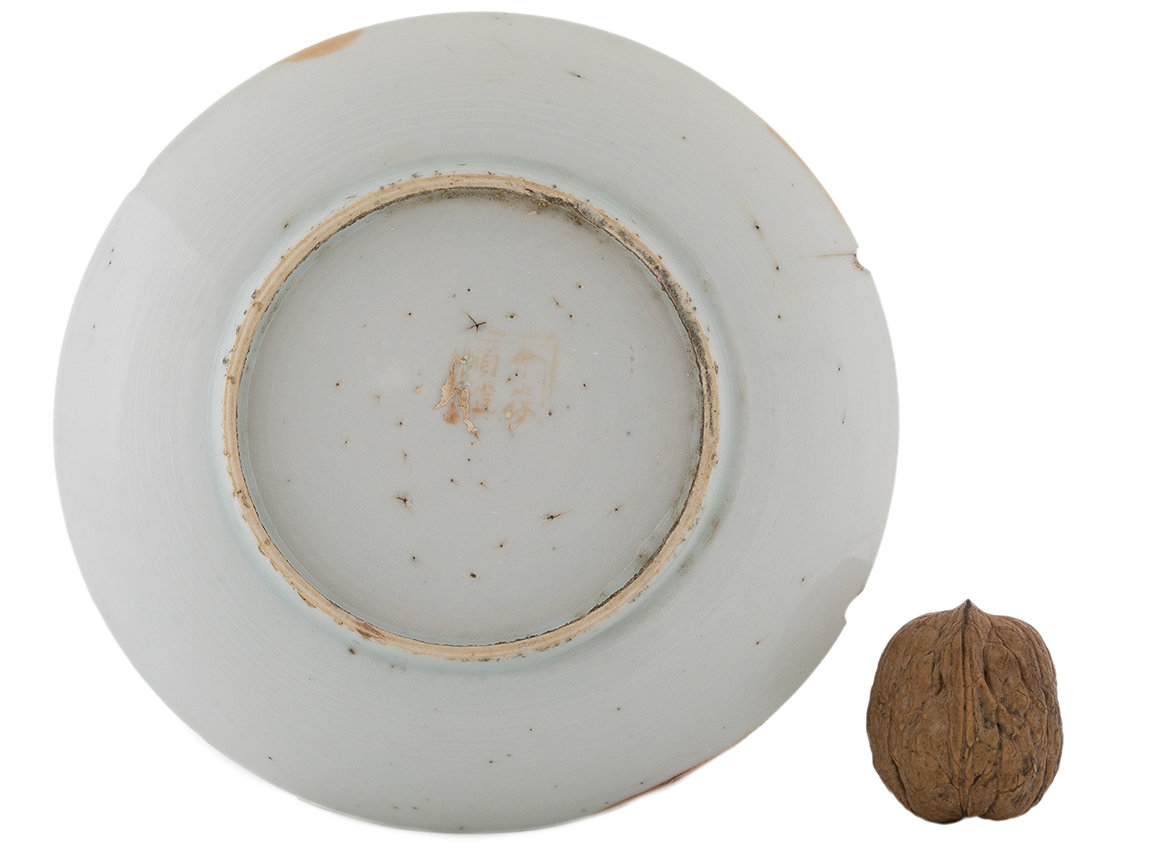 Блюдо для украшения чайного стола (чайная тарелка), Середина 20-го века, Китай # 42660, фарфор