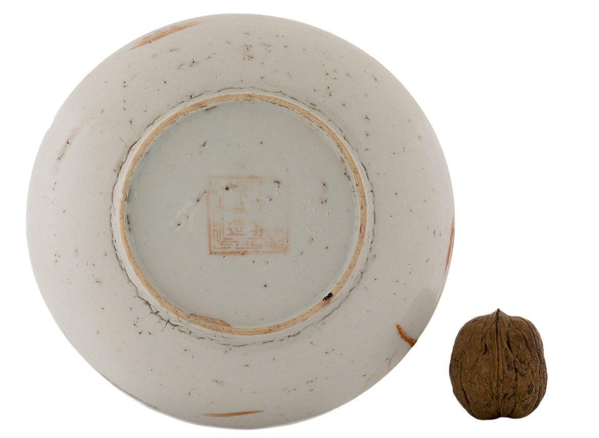 Блюдо для украшения чайного стола (чайная тарелка), Середина 20-го века, Китай # 42661, фарфор