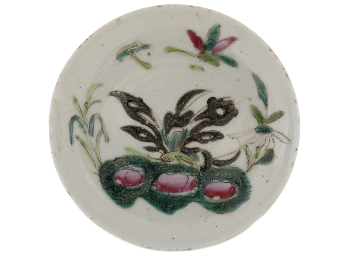 Блюдо для украшения чайного стола (чайная тарелка), Середина 20-го века, Китай # 42664, фарфор