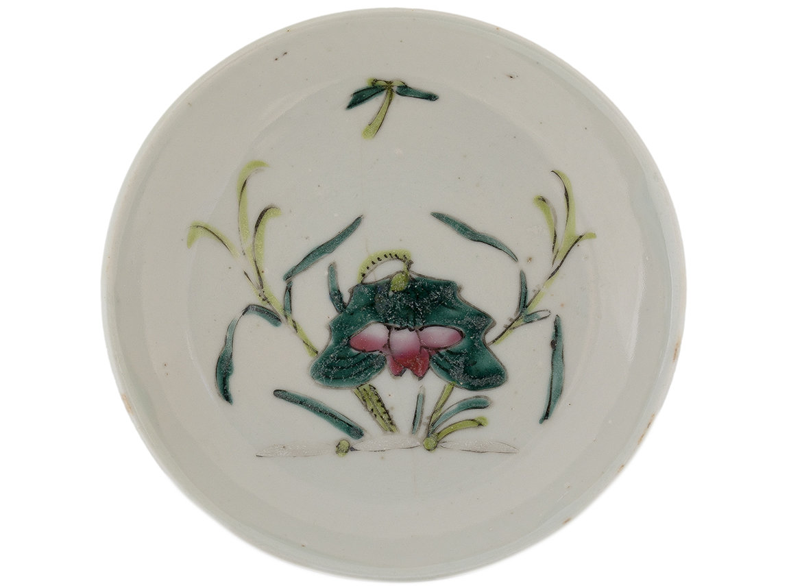 Блюдо для украшения чайного стола (чайная тарелка), Середина 20-го века, Китай # 42665, фарфор