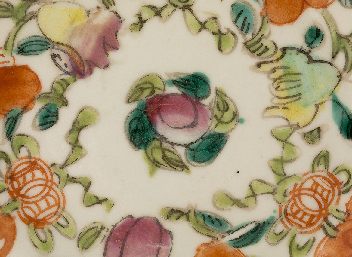 Блюдо для украшения чайного стола (чайная тарелка), Середина 20-го века, Китай # 42671, фарфор