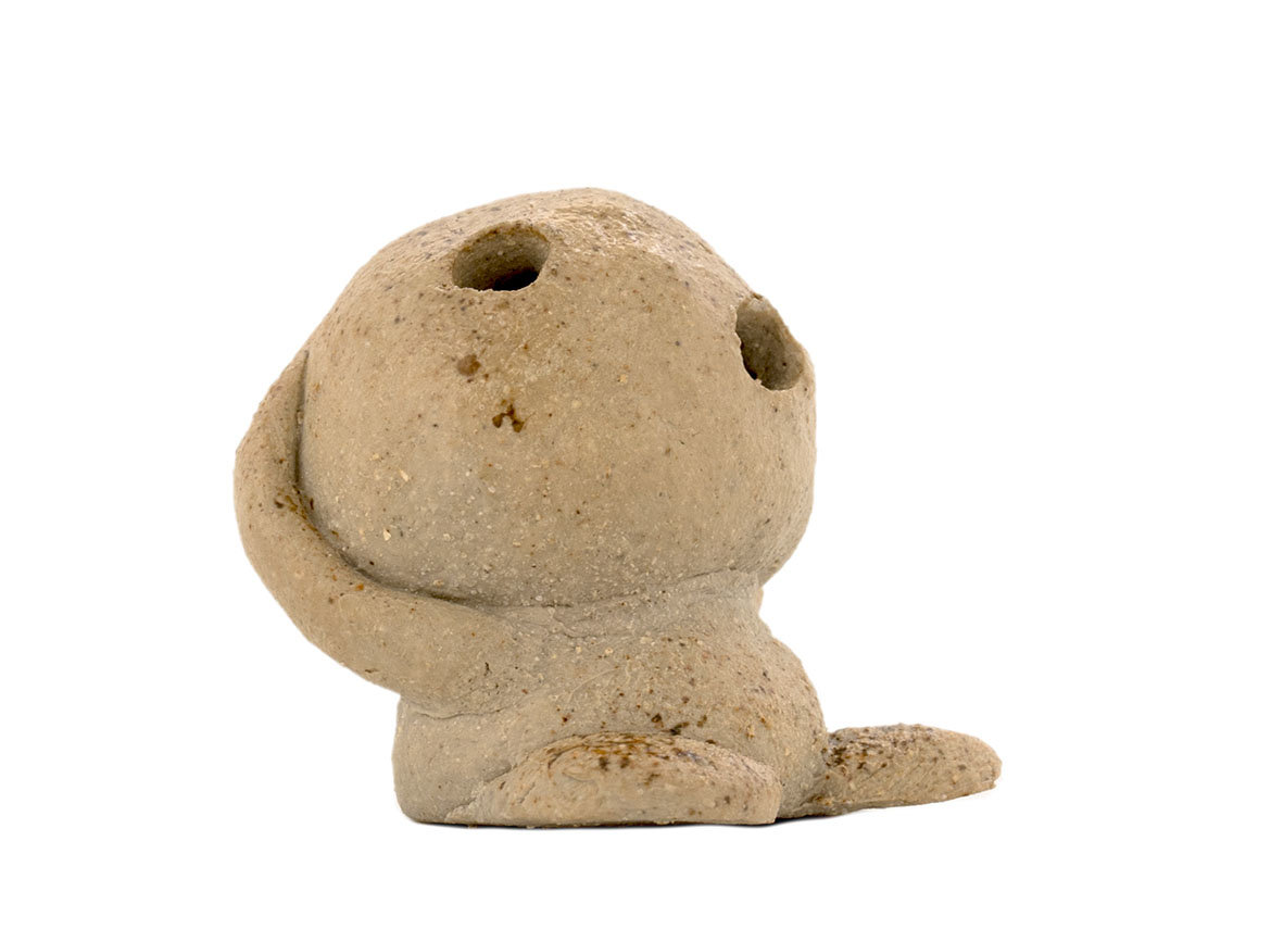 Чайная фигурка-погремушка ручная работа Мойчай "Кодама" # 42931, дровяной обжиг/керамика