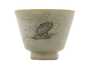 Cup handmade Moychay # 42953, Artistic image 'The Forgotten umbrella', ceramic/hand painting, 42 ml.