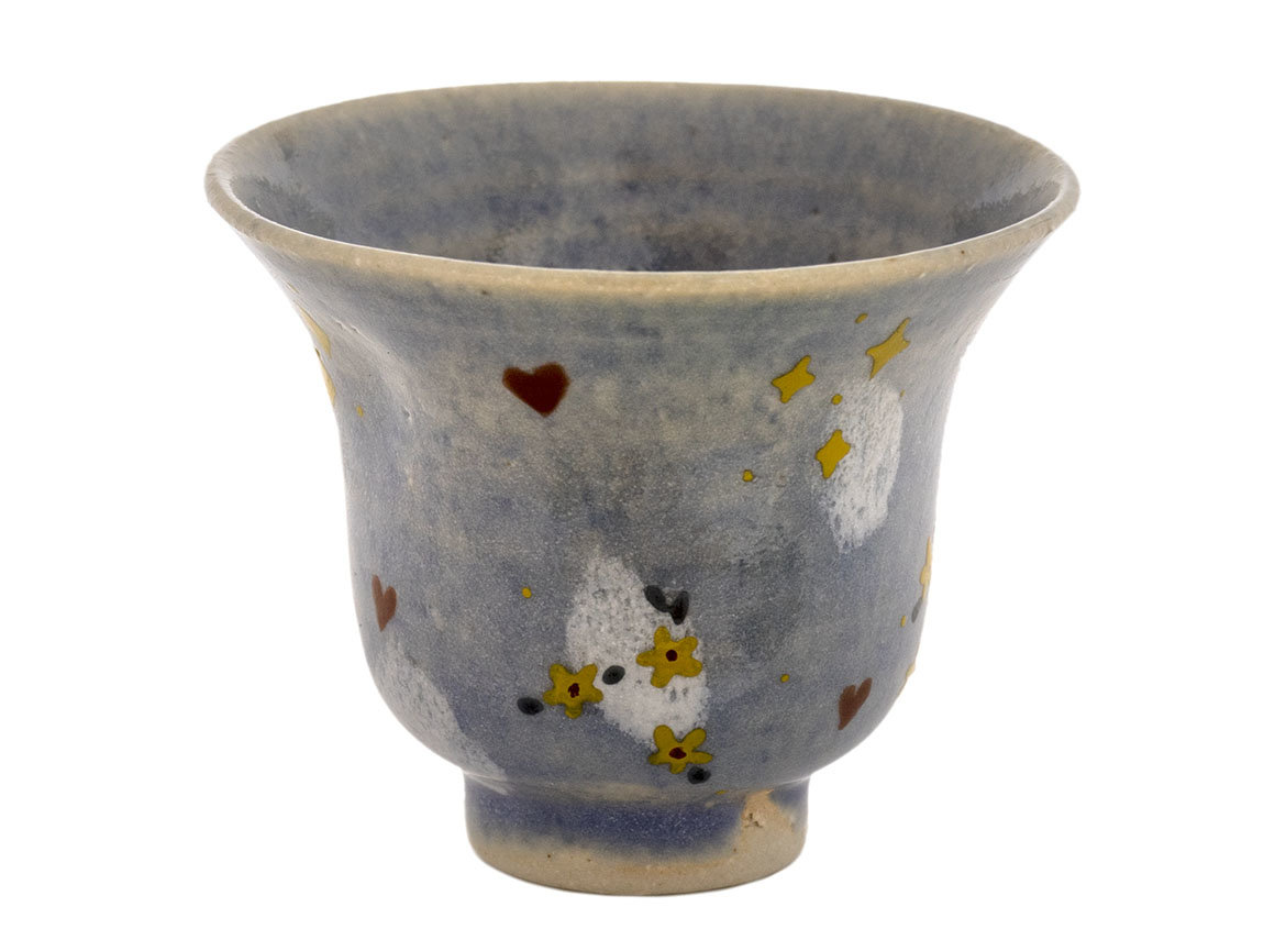 Пиала ручная работа Мойчай # 42958, Художественный образ "Сердечки 1", керамика/ручная роспись, 50 мл.