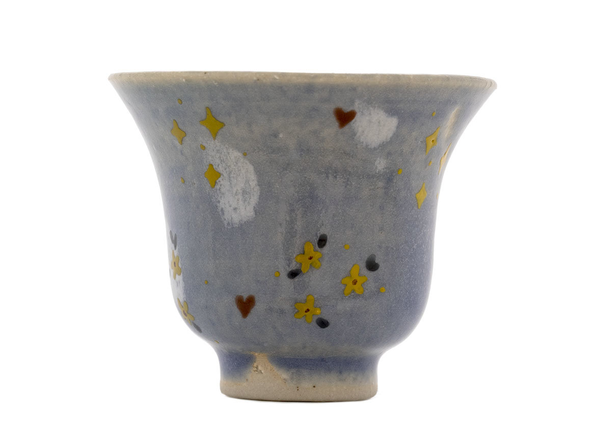 Пиала ручная работа Мойчай # 42958, Художественный образ "Сердечки 1", керамика/ручная роспись, 50 мл.