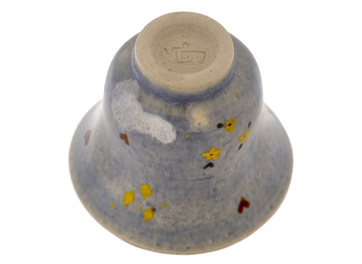 Пиала ручная работа Мойчай # 42958, Художественный образ "Сердечки 1", керамика/ручная роспись, 50 мл.