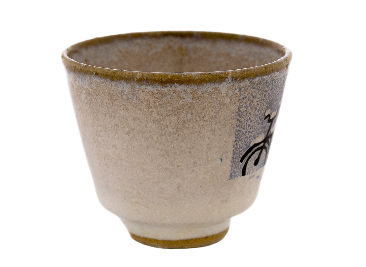 Cup handmade Moychay # 42961, Artistic image 'Journey in a blizzard', ceramic/hand painting, 42 ml.