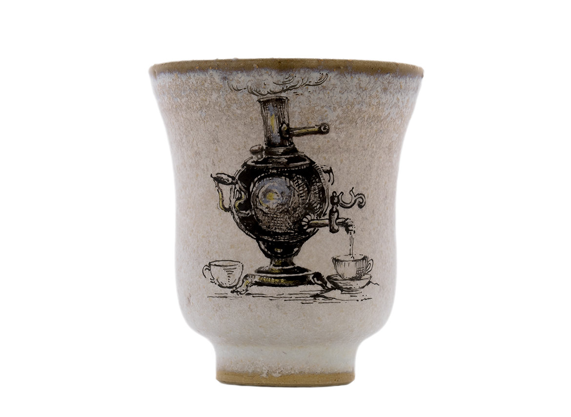 Cup handmade Moychay # 42962, Artistic image 'Tea time', ceramic/hand painting, 43 ml.