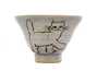 Cup handmade Moychay # 42964, Artistic image 'Alley cat', ceramic/hand painting, 30 ml.