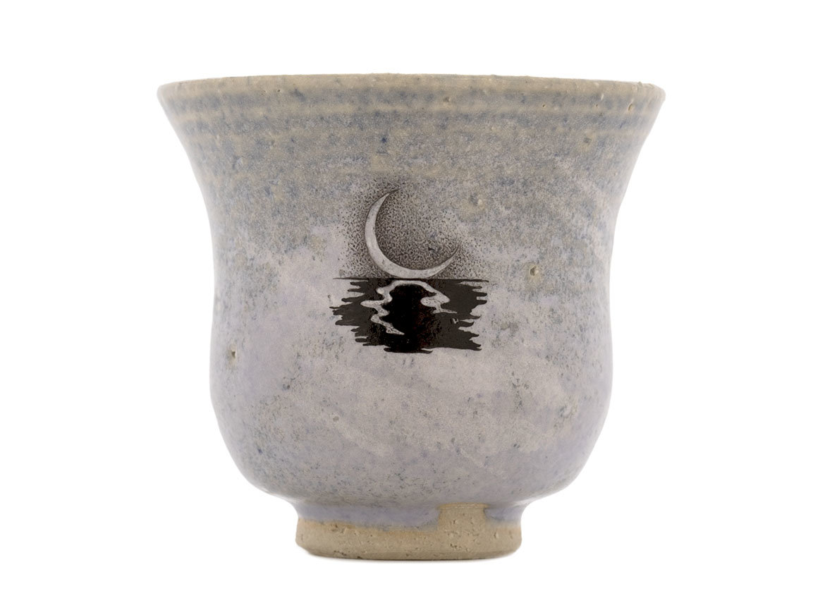 Cup handmade Moychay # 42969, Artistic image 'Blue moon', ceramic/hand painting, 55 ml.