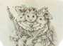 Пиала ручная работа Мойчай # 42986 керамикаручная роспись Художественный образ "Крысиный король" 145 мл