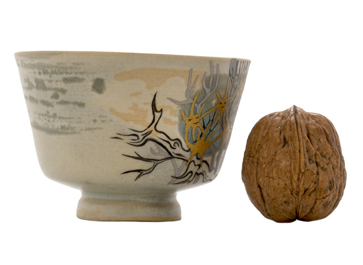 Cup handmade Moychay # 43002, Artistic image 'Star dance 2', ceramic/hand painting, 87 ml.