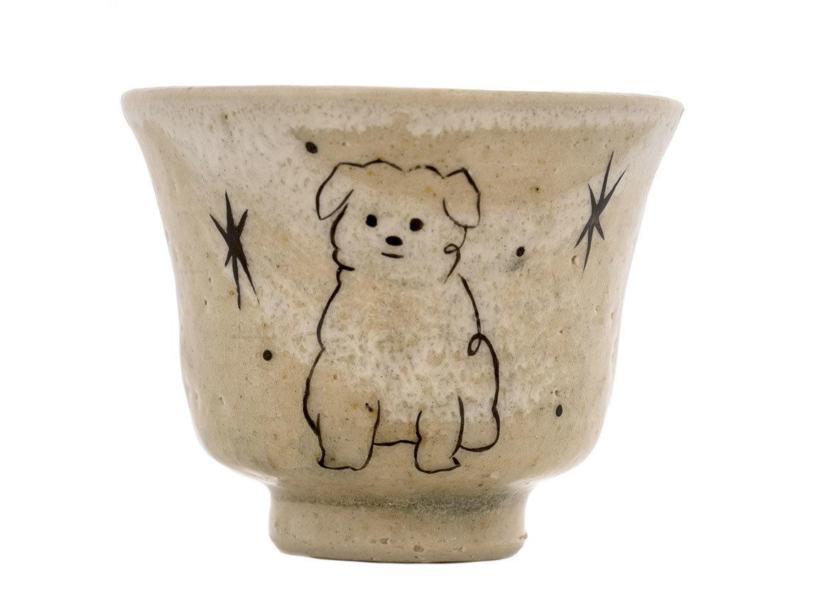 Пиала ручная работа Мойчай # 43026, Художественный образ "Собакены", керамика/ручная роспись, 48 мл.