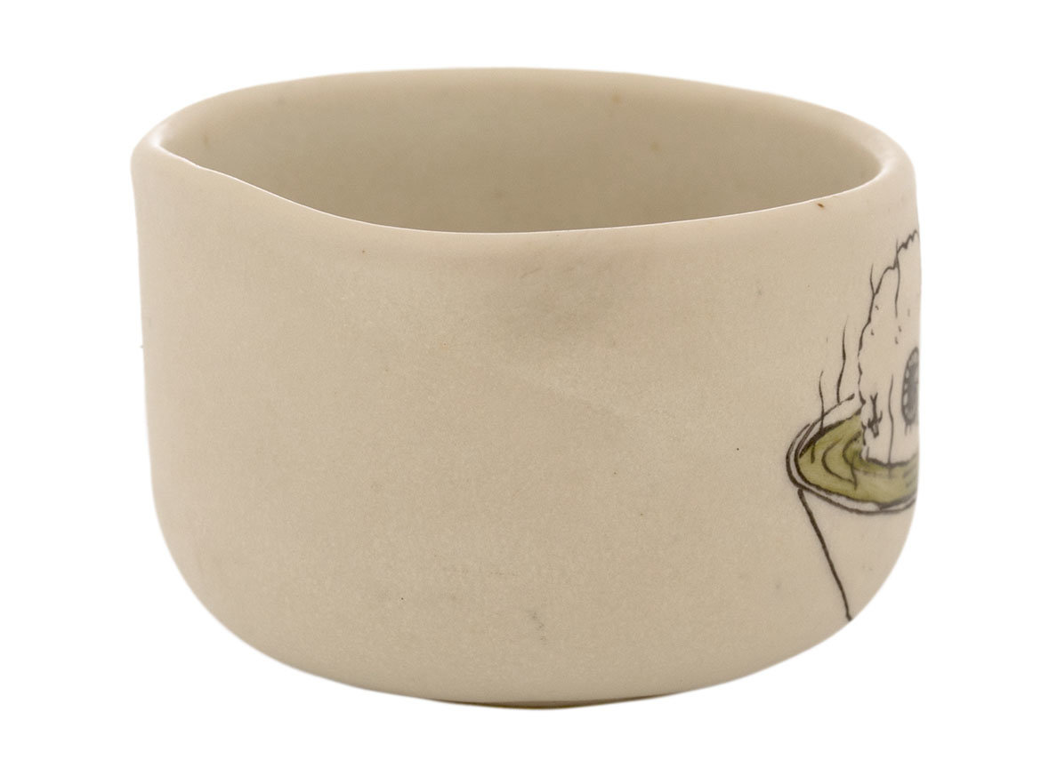 Cup handmade Moychay # 43046, series of 'Warm', ceramic/hand painting, 55 ml.