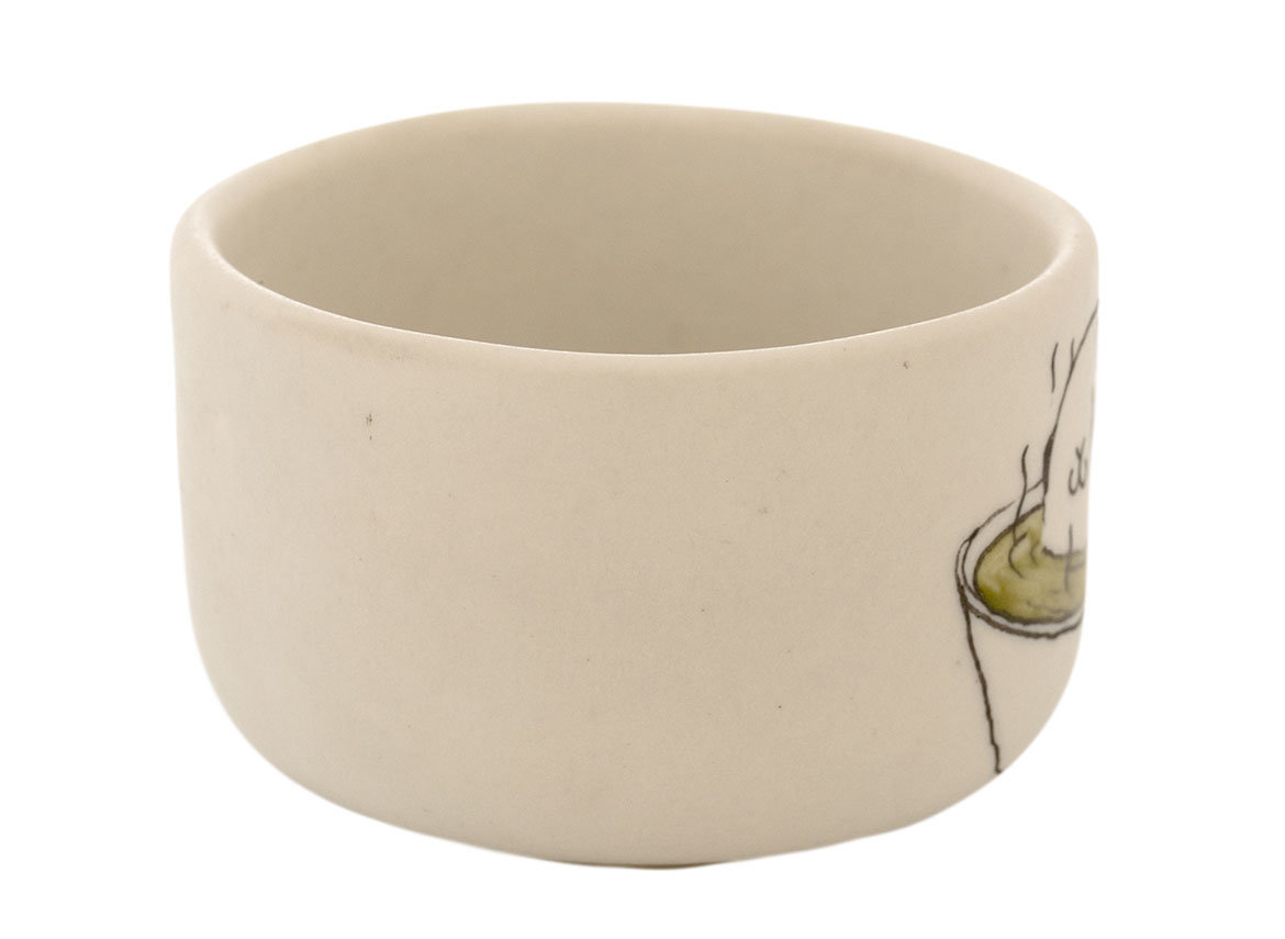 Cup handmade Moychay # 43050, series of 'Warm', ceramic/hand painting, 55 ml.