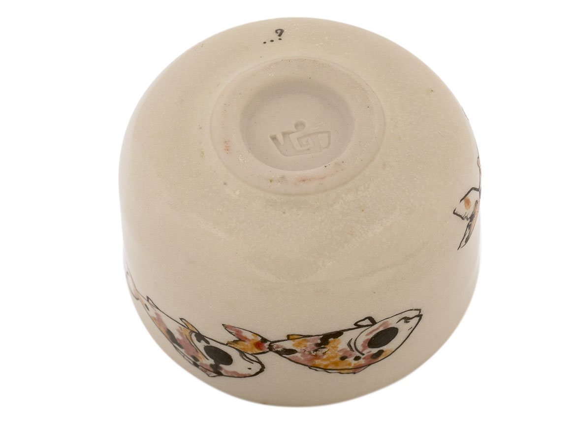 Cup handmade Moychay # 43064, series of 'Carps', ceramic/hand painting, 55 ml.