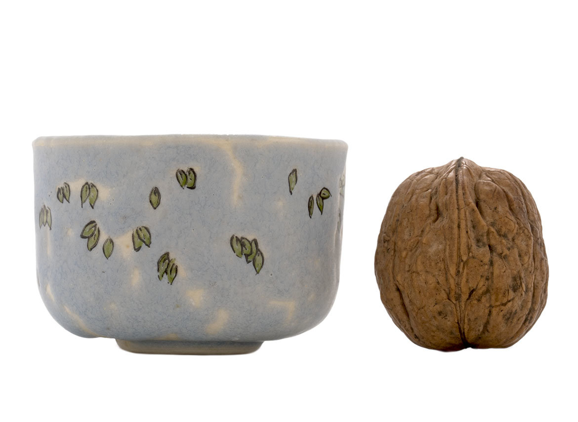 Cup handmade Moychay # 43069, series of 'Disappearing Bush', ceramic/hand painting, 55 ml.