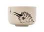 Cup handmade Moychay # 43090, series of 'Dragons love to eat apples', ceramic/hand painting, 55 ml.