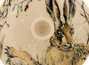 Гайвань ручная работа Мойчай # 43116, Художественный образ "Заяц. Шиповник", керамика/ручная роспись, 250 мл.