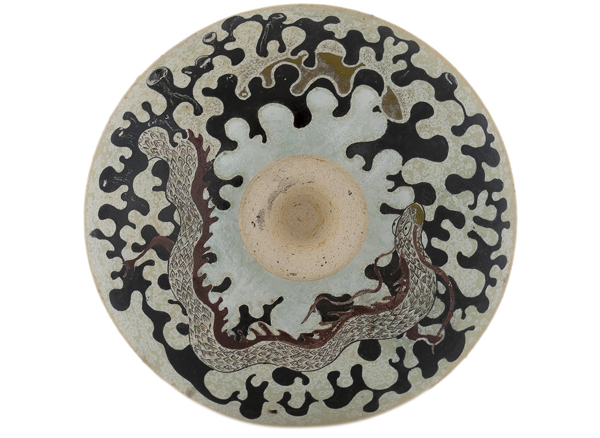 Gaiwan handmade Moychay # 43121, Artistic image 'The Rising Dragon', ceramic/hand painting, 121 ml.