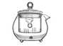 Teapot # 43476, fireproof glass, 200 ml.