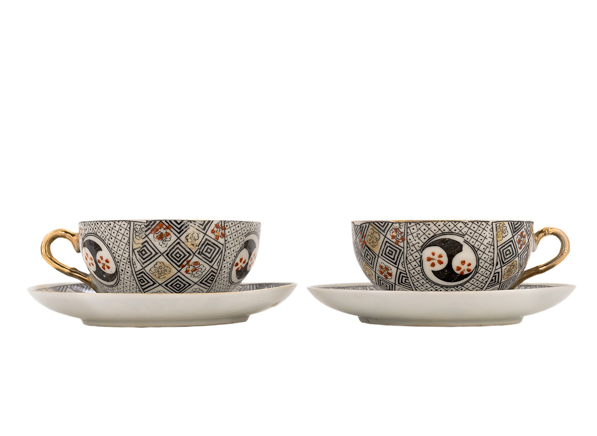 Набор посуды, Япония # 43600, ручная роспись/фарфор