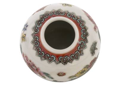 Чайница, Китай, середина 20-го века # 43651, фарфор/ручная роспись, 80 мл.