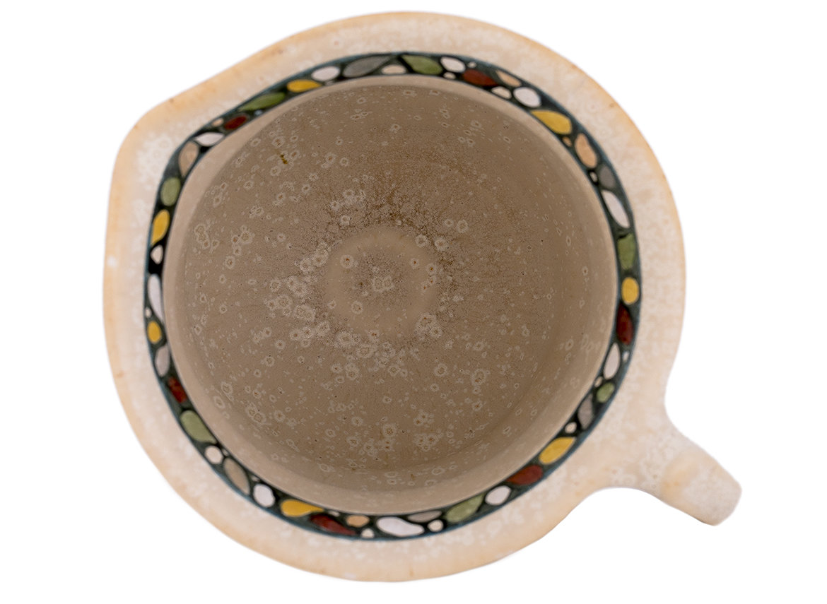 Набор посуды из 4-ёх предметов ручная работа Мойчай. Оммаж серии Рериха "Каменный век" # 43835: Гайвань 170 мл, гундаобэй 255 мл, пиалы (2 шт.) по 120 мл.