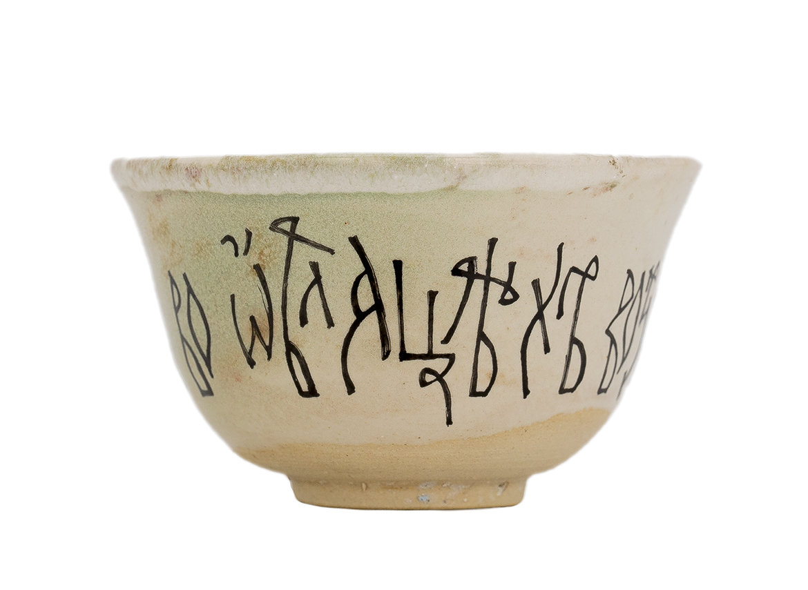 Cup handmade Moychay 'The water is dark in the clouds of air' # 43849, ceramic/hand painting, 55 ml.