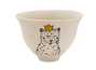 Cup Moychay 'Leopard with a crown' # 43867, ceramic/hand painting, 68 ml.