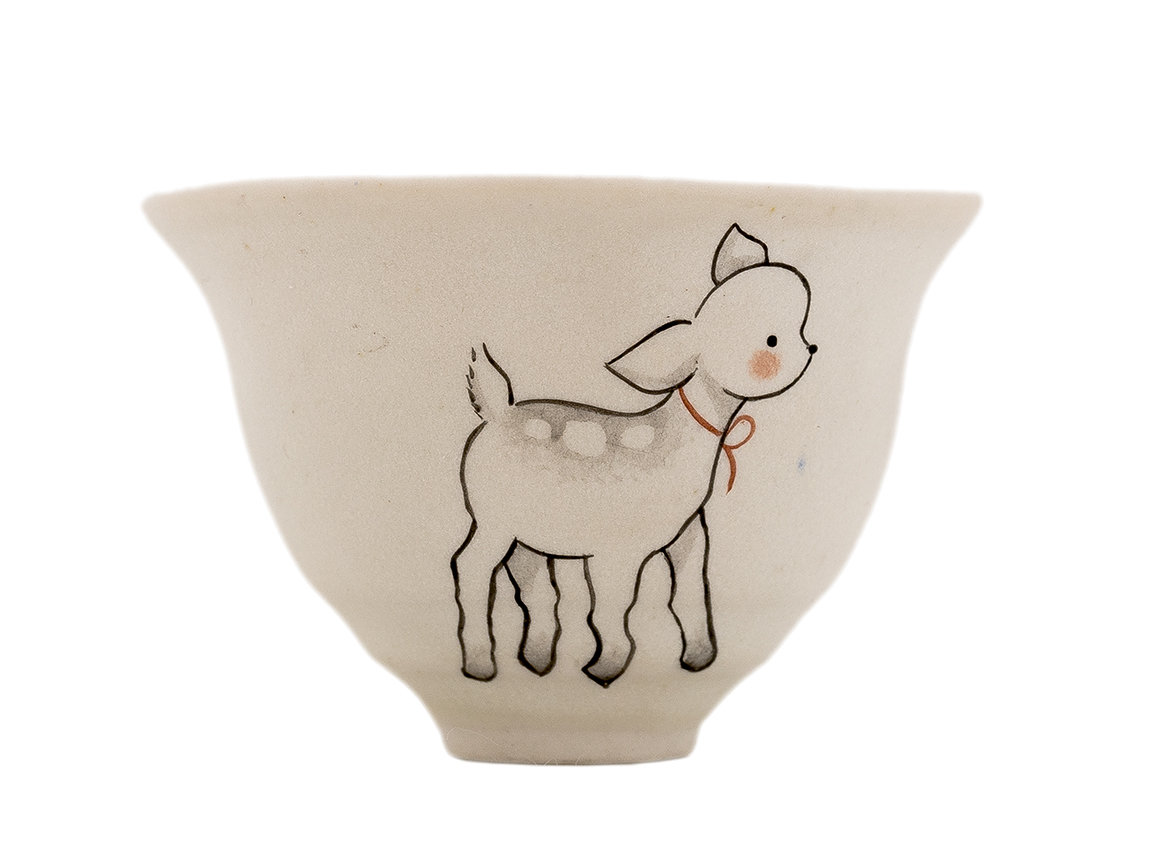 Пиала Мойчай "Оленёнок" # 43869, керамика/ручная роспись, 68 мл.