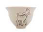 Пиала Мойчай "Оленёнок" # 43869, керамика/ручная роспись, 68 мл.
