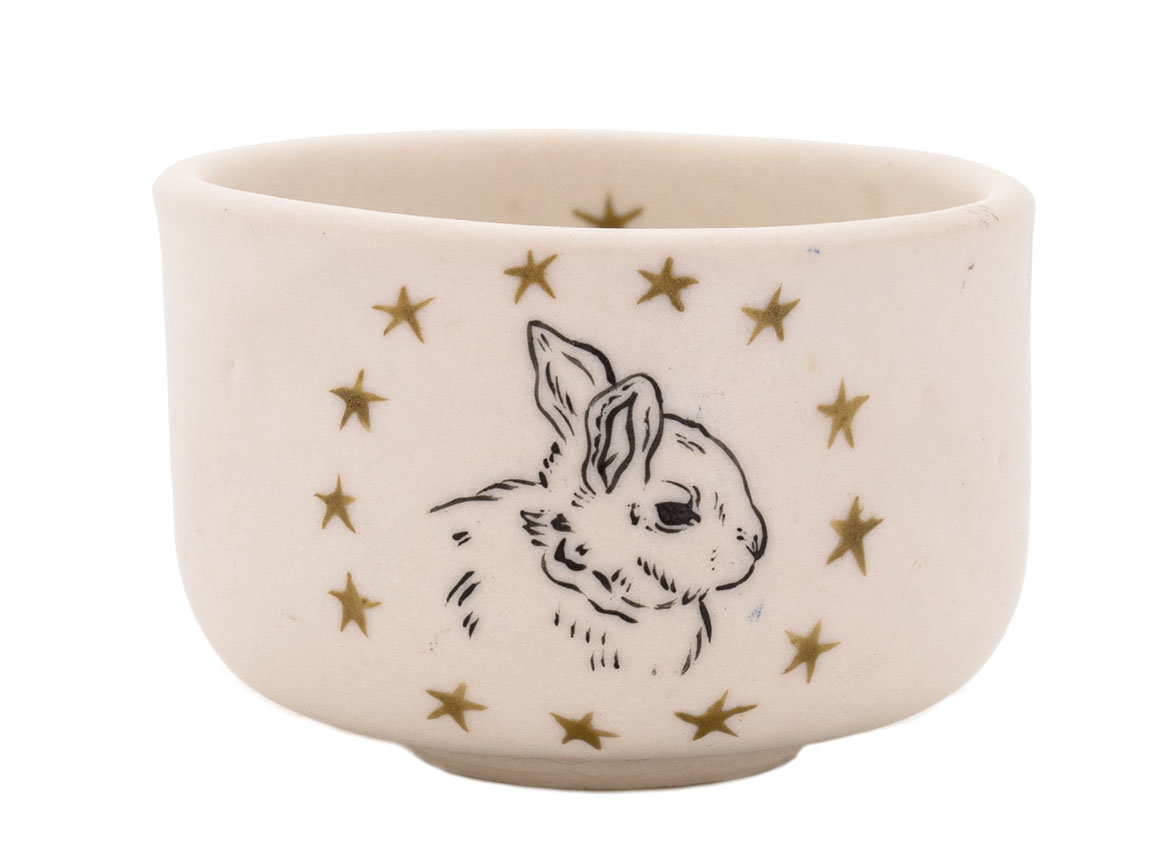 Cup Moychay 'The Hare with the stars' # 43870, ceramic/hand painting, 55 ml.