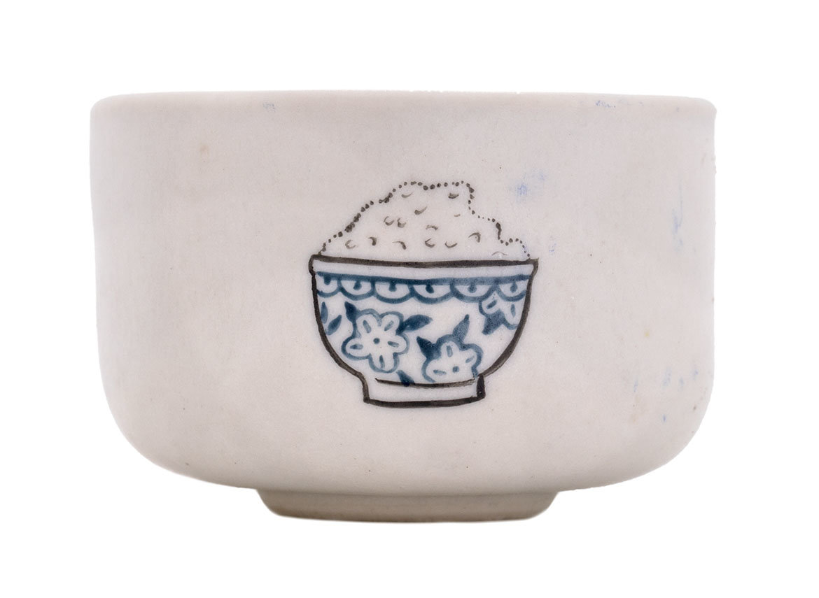 Пиала Мойчай "Чашка с рисом" # 43875, керамика/ручная роспись, 55 мл.