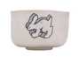 Пиала Мойчай "Трехмерный кролик" # 43888 керамикаручная роспись 55 мл