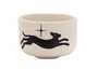Пиала Мойчай "Чёрная собака" # 43897, керамика/ручная роспись, 55 мл.