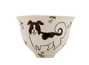 Пиала Мойчай "Собакены Парные" # 43912, керамика/ручная роспись, 68 мл.