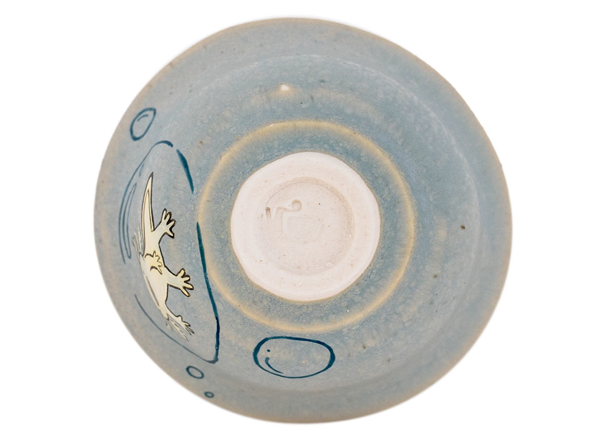 Пиала Мойчай "Аксолотль в пузыре" # 43941, керамика/ручная роспись, 68 мл.