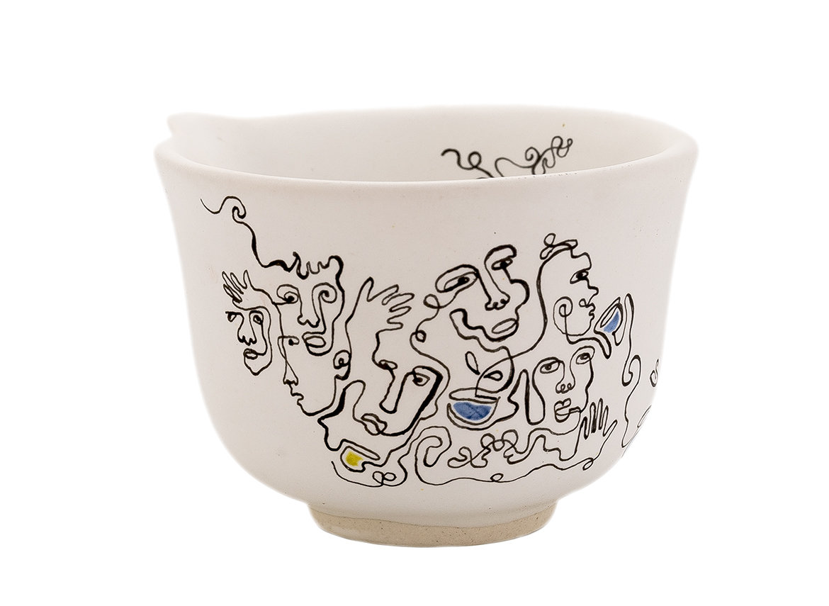 Гундаобэй (чахай) ручная работа Мойчай "Чайное состояние" # 43981, керамика/ручная роспись, 130 мл.