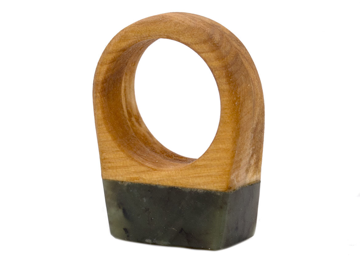Ring # 44010, mountain ash/sayan pebble jade
