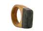 Кольцо перстень # 44010 рябинасаянский галечный нефрит