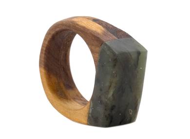 Кольцо перстень # 44011 рябинасаянский галечный нефрит